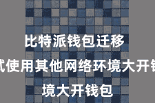 比特派钱包迁移  尝试使用其他网络环境大开钱包